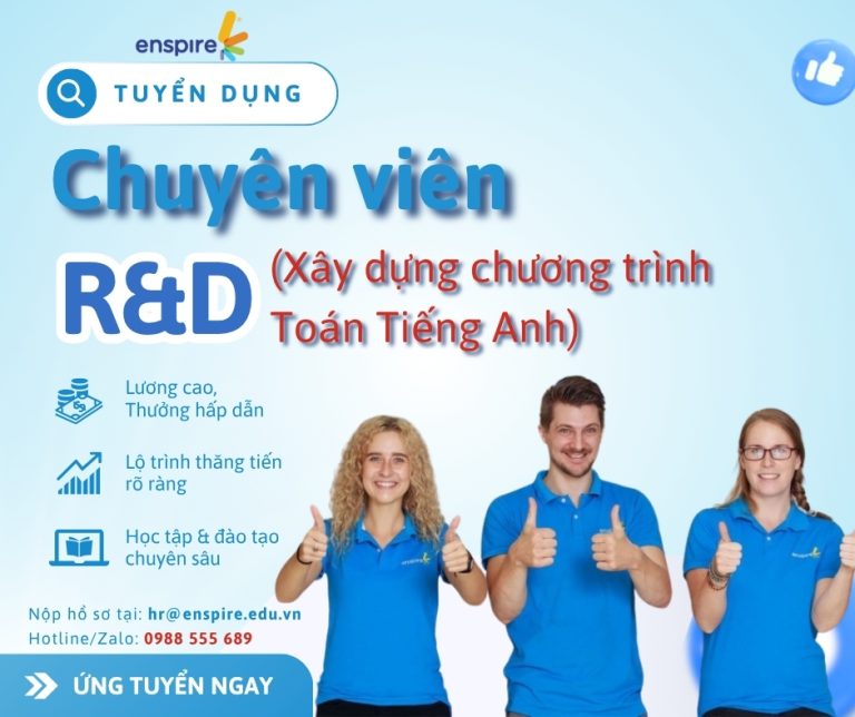 🧠 Chuyên viên R&D – Xây dựng chương trình Toán Tiếng Anh (Khối Tiểu học) 4