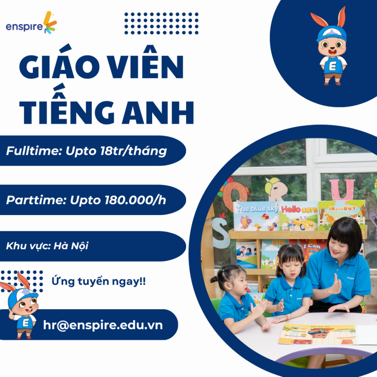 🧒 Tuyển Giáo viên Tiếng Anh Fulltime/Parttime (Khối Mầm non) 1