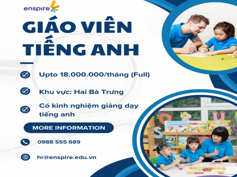 GIÁO VIÊN TIẾNG ANH (KHỐI TIỂU HỌC) - FULLTIME - HAI BÀ TRƯNG 1